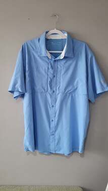 Under Armour Tide Chaser Short Sleeve Fishing Shirt Blue Size XL